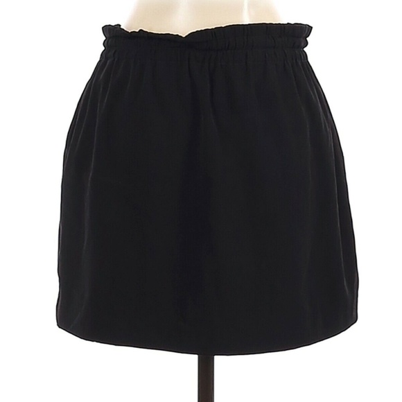 Express Black Drawstring Mini Skirt - Picture 2 of 9